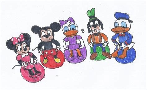 Mickey And Friends On Hopper Balls By Spaton37 On Deviantart