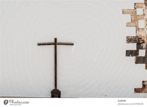 Religious Cross On A White Wall A Royalty Free Stock Photo From Photocase