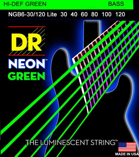 DR NGB6-30/120 HI-DEF NEON струны для 6-струнной бас гитары с ...