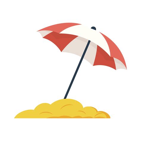 Beach Umbrella Flat Style Icon 1890255 Vector Art At Vecteezy