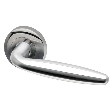 Intelligent Hardware Galaxy Lever In Chrome Plated On Round Rose Door