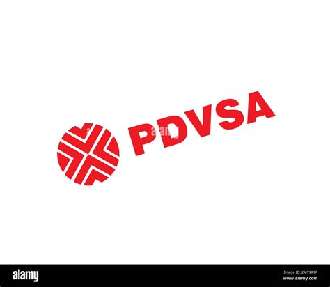 Pdvsa Rotated Logo White Background Stock Photo Alamy