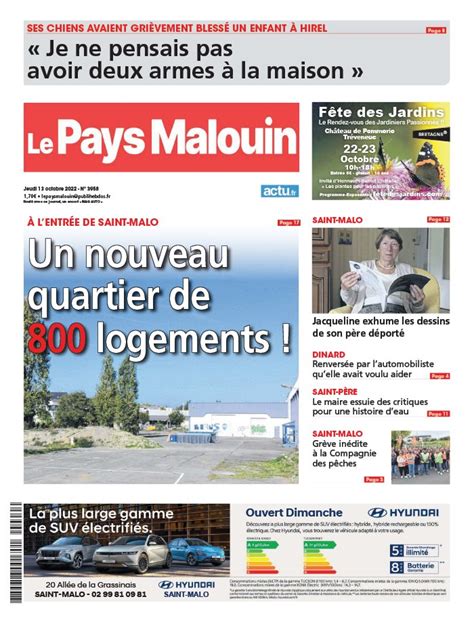 Le Pays Malouin N Du Octobre T L Charger Sur Ipad