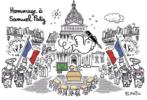 HOMMAGE À SAMUEL PATY: le dessin publié à la Une du Monde de ce mercredi 21 octobre. | PLANTU ...