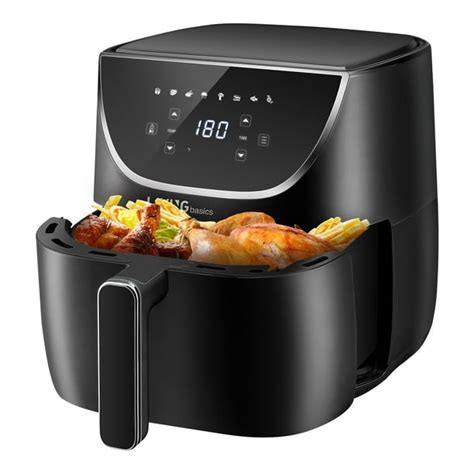 6 Qt Air Fryer 1700w Digital Oil Free Deep Fryers Non Stick Coating Airfryer With Timer And 8