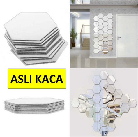 Anto Shop Id Asli Kaca Kaca Cermin Hexagonal Cermin Aesthetic