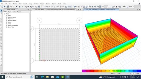 Analysis Of Swimming Pool In Etabs Swimming Pool Model In Etabs YouTube