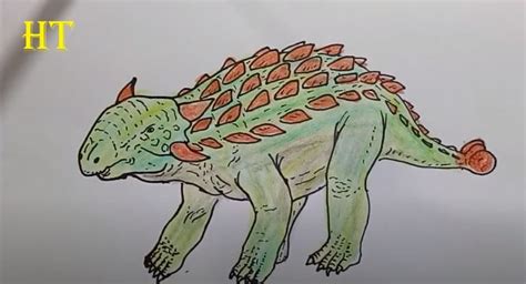 How To Draw Ankylosaurus From Jurassic World Eaasy Step By Step