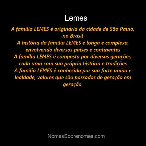 Qual A Hist Ria E Origem Do Sobrenome E Fam Lia Lemes