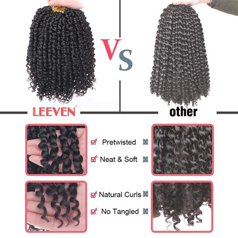 Buy Leeven 10 Inch Pre Twisted Passion Twist Crochet Braids Hair For