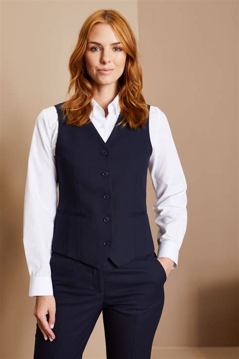 Contemporary Womens Waistcoat Navy Sj