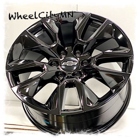 20 Gloss Black OE 5916 Replica RD4 RST Rims Fits 2019 2023 Chevy Tahoe