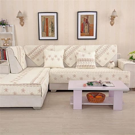 Wliarleo Cotton Sofa Cover Embroidered Sofa Towel Covers Seat