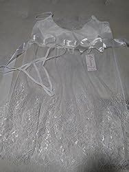 Ruzishun Sexy Lingerie For Women White Lace Nightwear Perspective Sleepwear Underwear M At