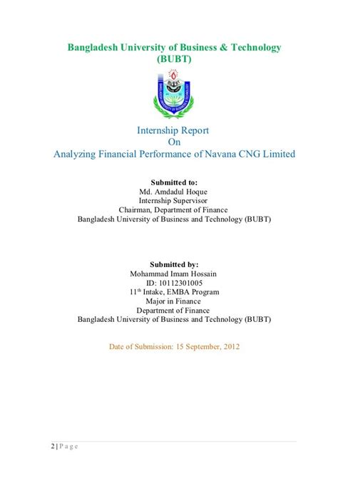 Financial Performance Analysis of NAVANA CNG LTD. (A sister concern o…