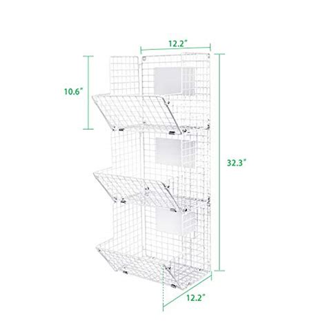 X Cosrack Metal Wire Basket Wall Mount 3 Tier Wall Storage Basket