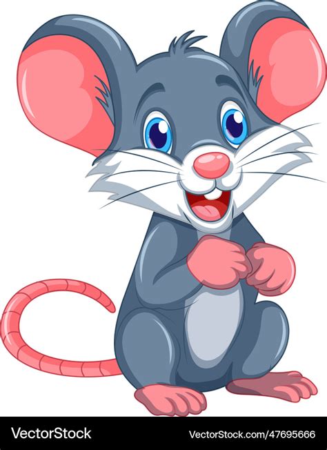 Cute Mouse Cartoon Character Royalty Free Vector Image