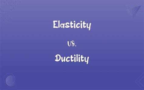 Elasticity Vs Ductility What’s The Difference