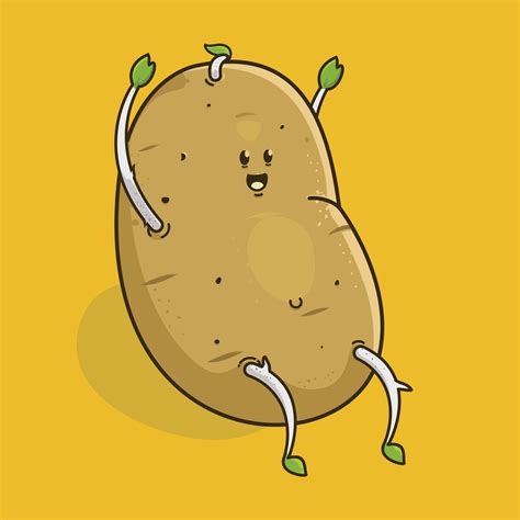 happy potato illustration vector 28193553 Vector Art at Vecteezy