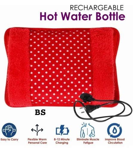 Rectangular Velvet Electric Hot Water Bag For Pain Relief With A Heating Pad At 120 Piece In