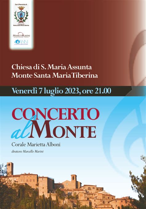 Corale Marietta Alboni CONCERTO AL MONTE 7 Luglio 2023 MUA Musei