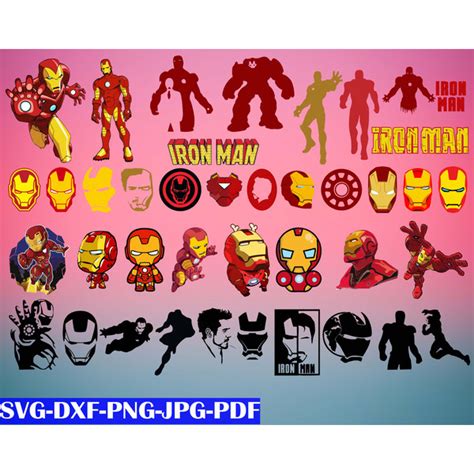 Iron Man Svg Bundle Superhero Marvel Svg Png Dxf Pdf Jp Inspire Uplift