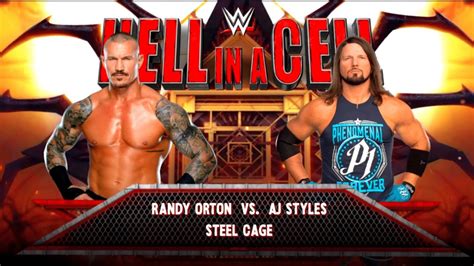 Wwe 2k23 Randy Orton Vs A J Styles Steel Cage Match Youtube