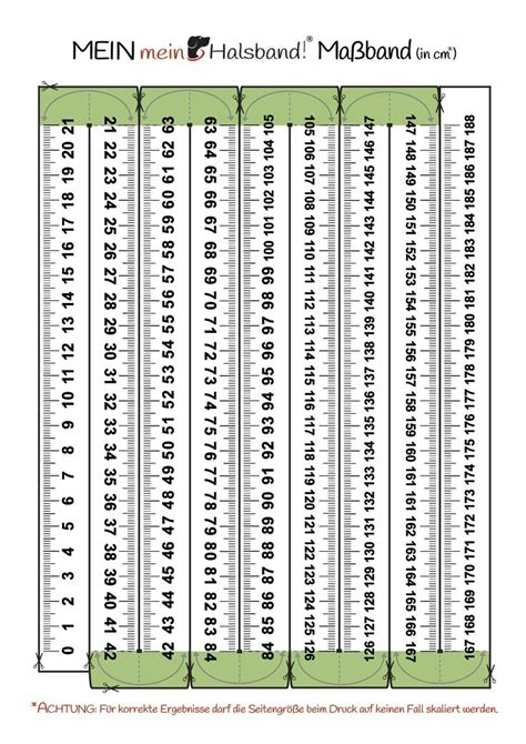 Maßband zum Ausdrucken meinHalsband de Maßband Ausdrucken Band