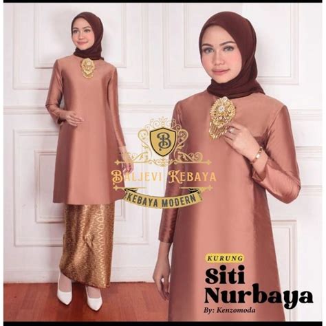 Jual Setelan Baju Kurung Melayu Songket Kebaya Modern Kebaya Taffeta