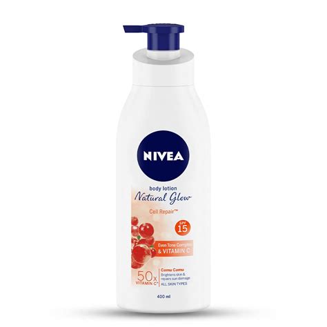 NIVEA Body Lotion Natural Glow Cell Repair Spf 15 50X Vitamin C