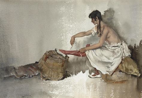 William Russell Flint 1880 1969 Janelle 28 x 40 cm Акварель