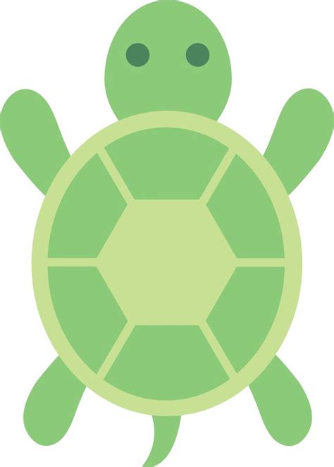 Sea Turtle Top View Clipart