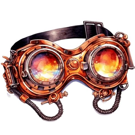 Steampunk Goggle Clipart Bundle High Resolution PNG Files Etsy