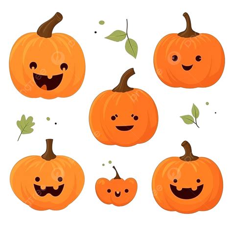 Funny Halloween Pumpkin Seamless Pattern Cartoon Flat Vector Cartoon