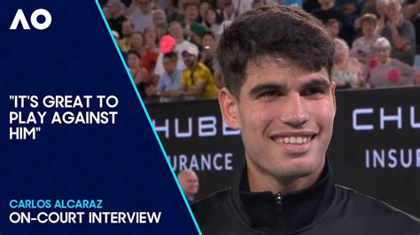 Carlos Alcaraz On Court Interview Australian Open 2024 First Round