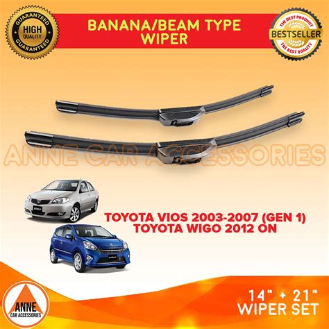 Banana Type Wiper Pcs For Toyota Vios Gen Toyota Wigo