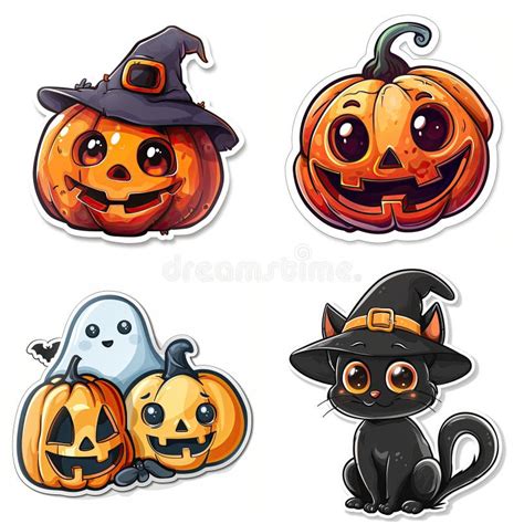 Jack O Lantern Sticker Design Cute Creepy Halloween Decal Artwork