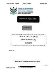 Agricultural Sciences Gr11 MEMO 1 Pdf AGRICULTURAL SCIENCE GRADE 11