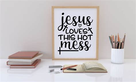Jesus Loves This Hot Mess Svg Graphic By FunnySVG Creative Fabrica