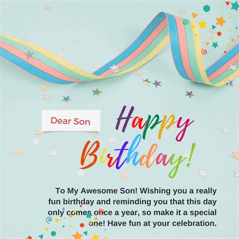 blessings birthday wishes  son messages quotes card images