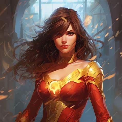 Premium AI Image | digital comic book of a female superheroes