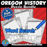 Oregon Trail Word Search Puzzle Activity Page With Coloring Oregon