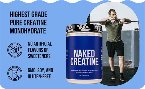 Naked Pure Micronized Creatine Monohydrate 200 Servings 1 000g Bulk Vegan Non GMO Gluten