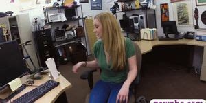 Blonde Babe Railed By Pervert Pawn Man In His Office Porn Videos