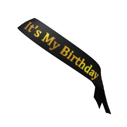 Birthday Sash Roblox