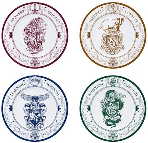 Assiettes Harry Potter Hogwarts Houses Idées de cadeaux originaux