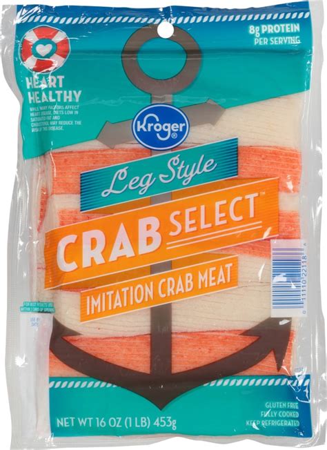 Kroger Leg Style Crab Select Imitation Crab Meat 16 Oz Shipt