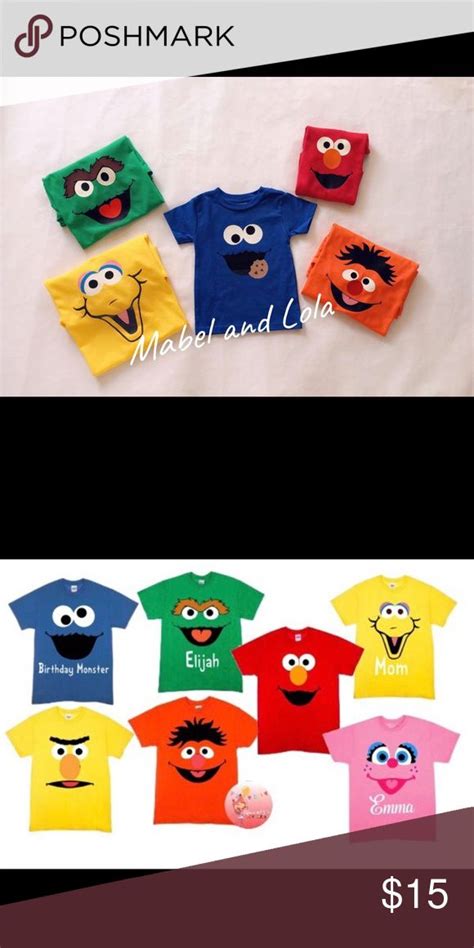 Personalized Sesame Street Party Shirts for Kids | Costume or Birthday