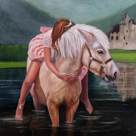 Princess And Her Pony Painting By Darla Donley Pixels