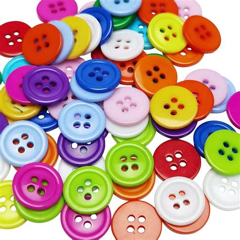 Amazon Chenkou Craft Mix Color Plastic Resin Circle Big Button 4